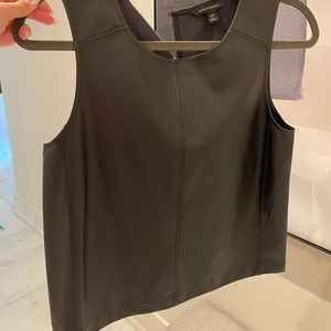 Faux leather tank top